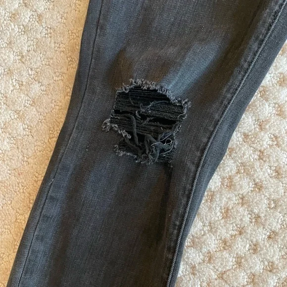 PacSun High Rise Jegging Distressed Denim Jeans Washed Black 26 - Picture 8 of 13